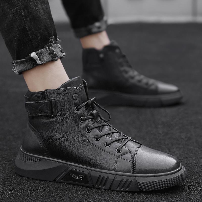 BLACKRIDGE | ZWARTE LEREN HERENSCHOENEN