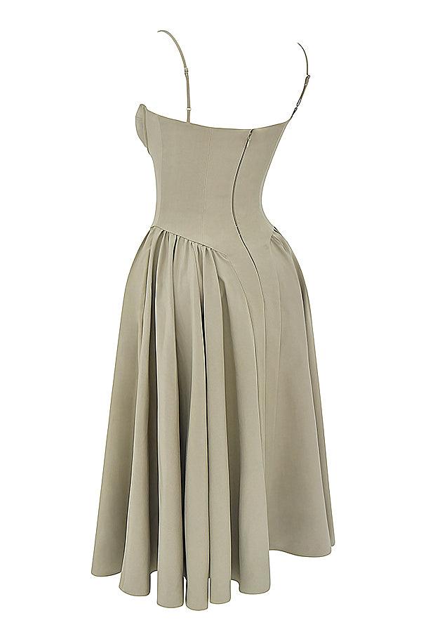 Utrechtlynn® | TWILL KORSET MIDI JURK