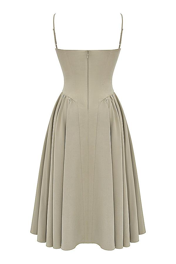 Utrechtlynn® | TWILL KORSET MIDI JURK