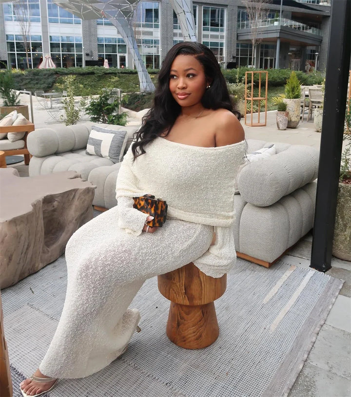 Utrechtlynn ® |  OFF-SHOULDER MAXI JURK