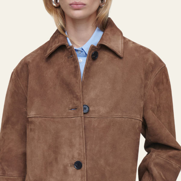 Utrechtlynn ® | COLLARED SUEDE JACKET