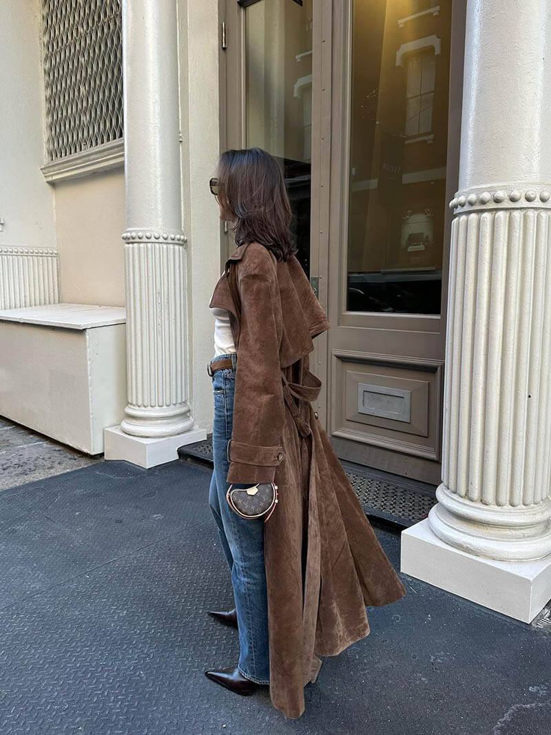 Utrechtlynn ® | FAUX SUEDE TRENCHCOAT
