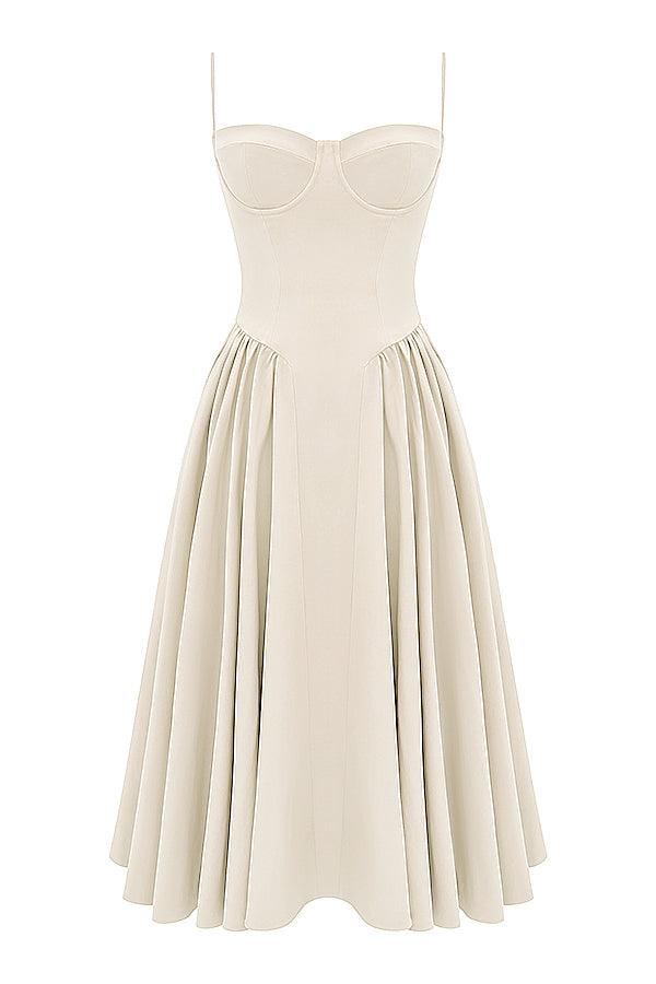 Utrechtlynn® | TWILL KORSET MIDI JURK